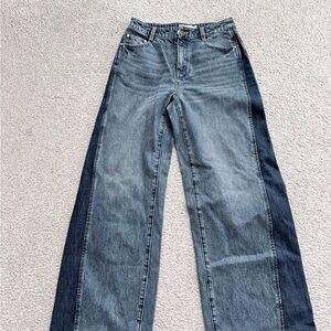 Women's Two-Tone Flare Jeans